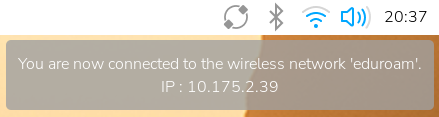 Connected to Eduroam on Raspberry Pi OS