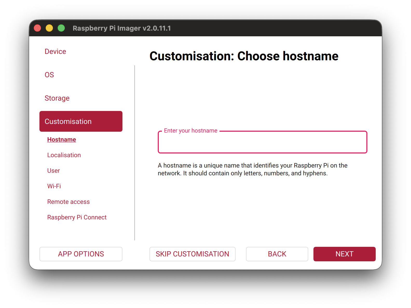 Set hostname