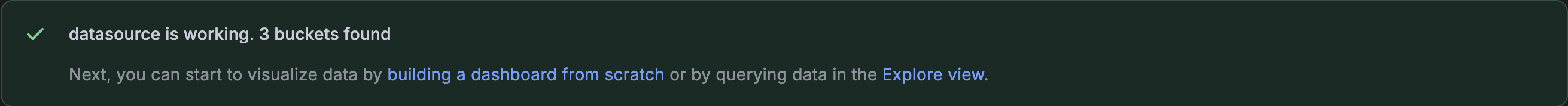 Save & Test InfluxDB Data Source in Grafana